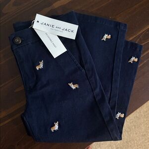 Janie and Jack Navy Corgi Pants